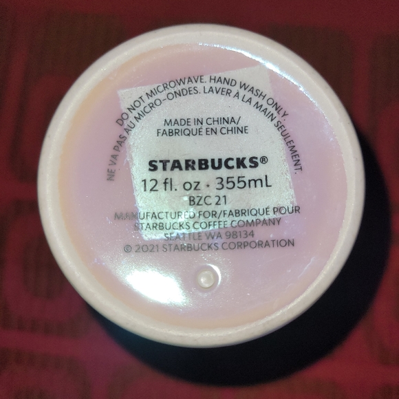 Starbucks winter siren mermaid holiday Iridescent ceramic 12 oz travel mug - Picture 4 of 5